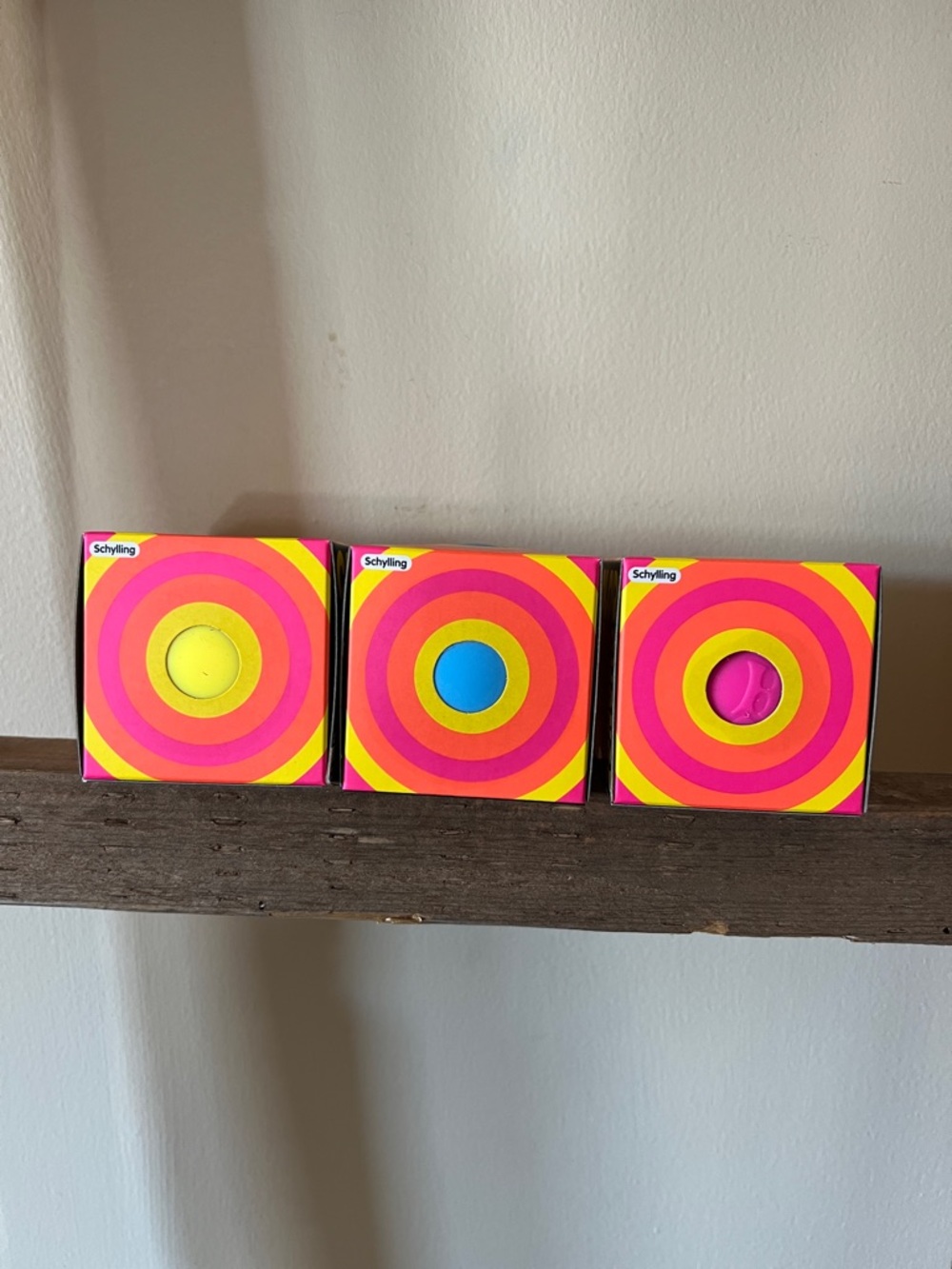 Schylling Needoh color change complete set Yellow, Blue, Pink